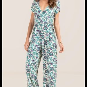 Efrin Surplus Pocket Floral Jumpsuit